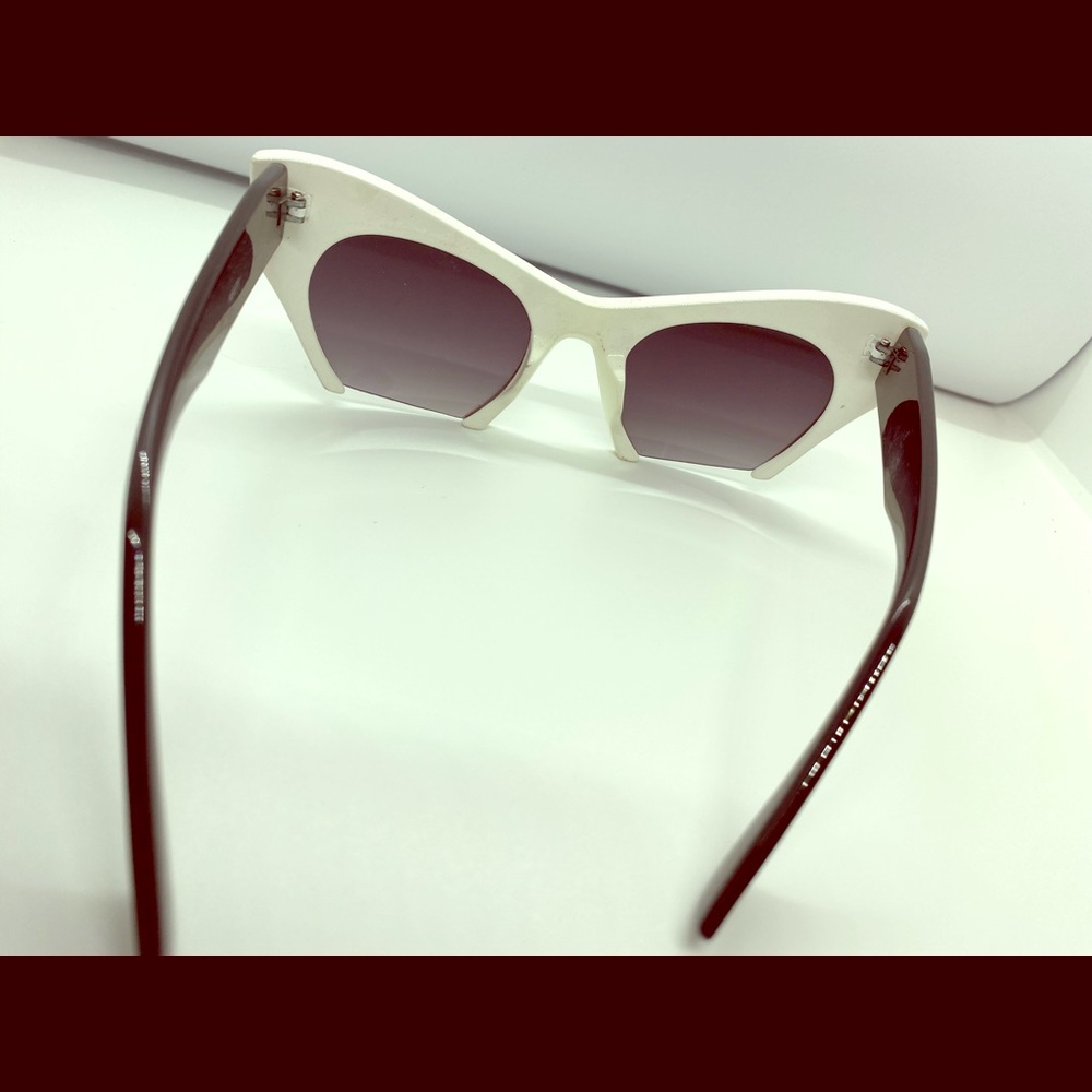 Cat eye sunglasses black and white
